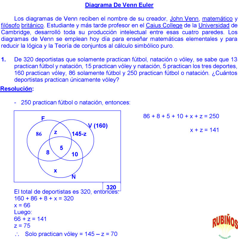 DIAGRAMAS DE VENN CON 3 CONJUNTOS PROBLEMAS RESUELTOS PDF