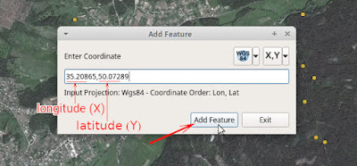 QGIS Lat Lon Tools Add Features Enter Coordinate Создать точку, введите координаты