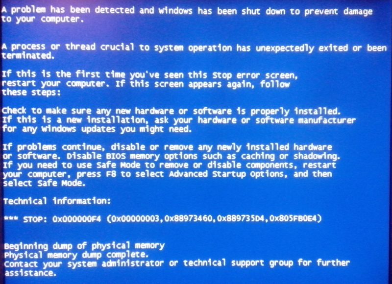Terminate the process. Terminate the process