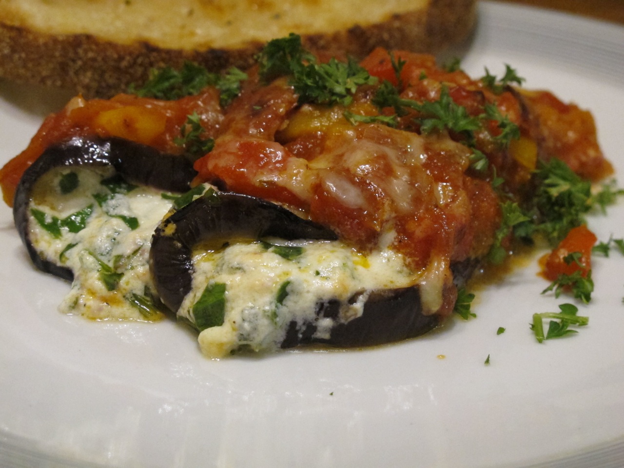 muppys Eggplant and Goats Cheese Involtini