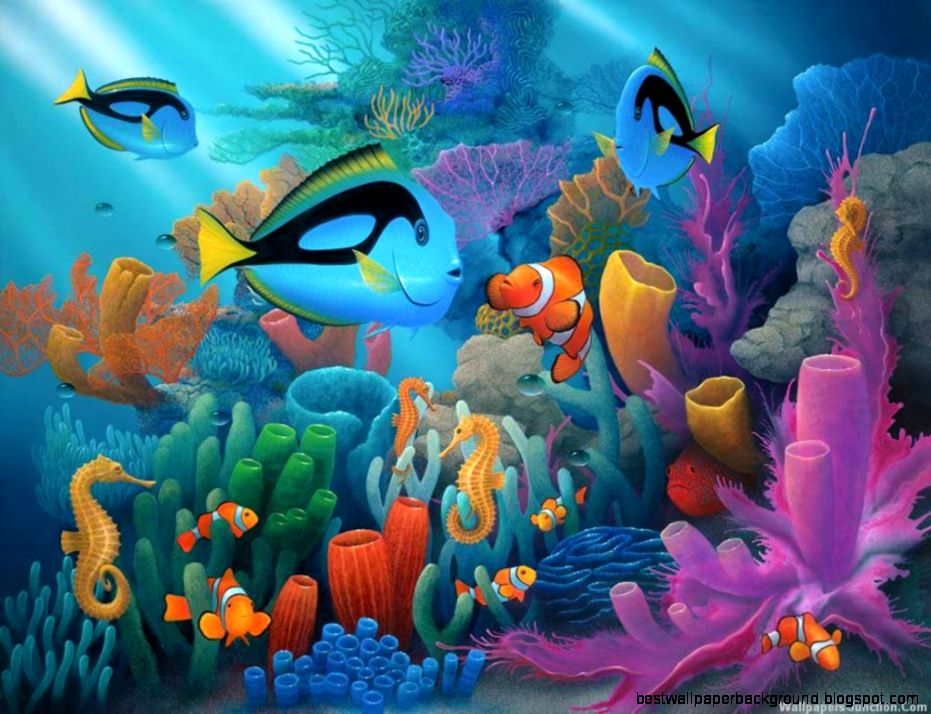 3D Aquarium Screensavers Wallpaper
