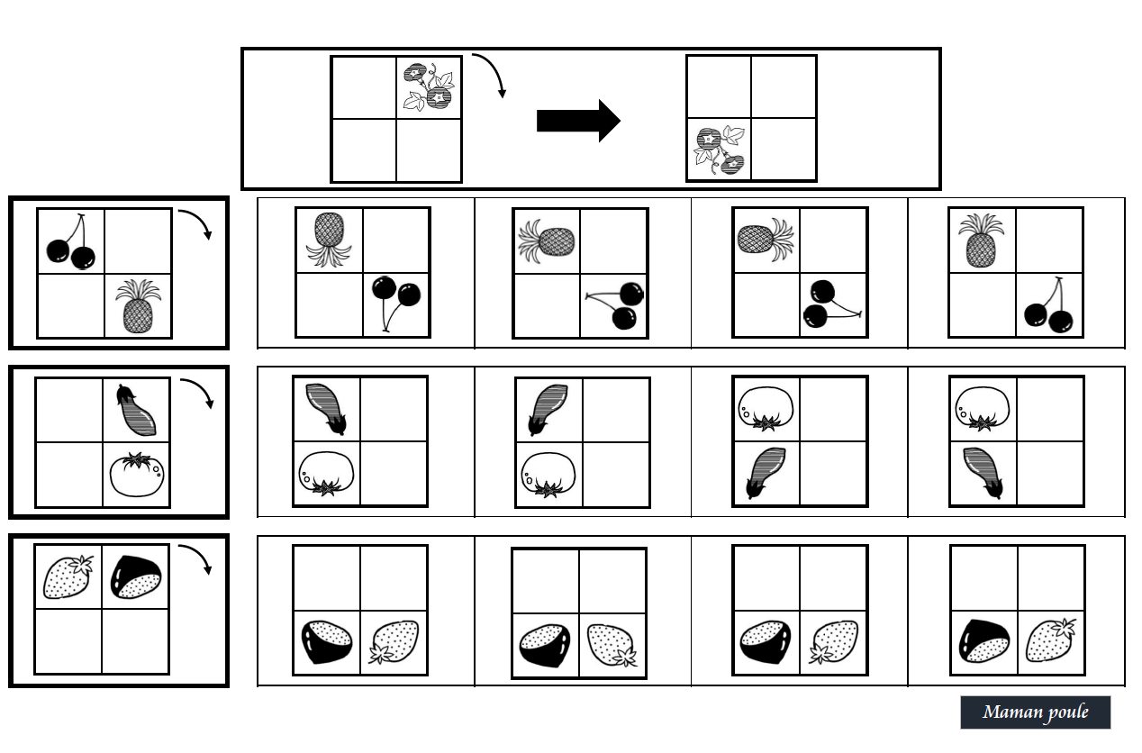 図形の回転 １８０度編 ママンプールのお受験日記