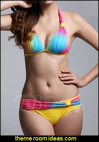 Chic Halter Gradient Bikini Set Swimwear