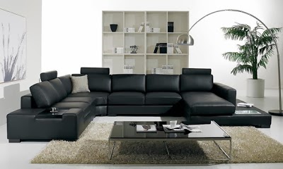 Salas con sofás color negro - Decoración de salas con estilo
