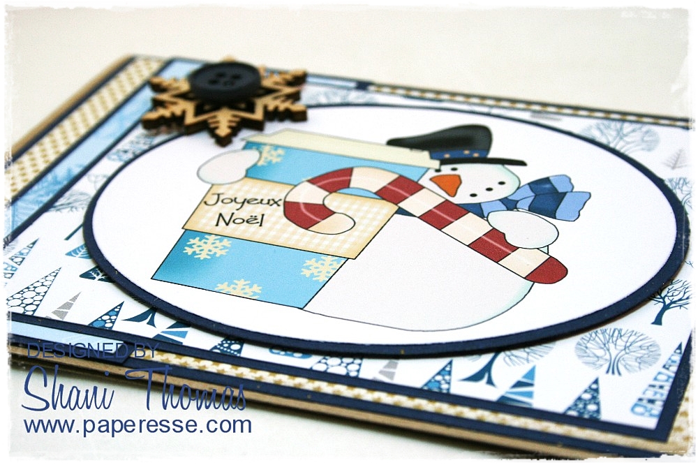 Christmas Card Advent Calendar #5 Snowman Espresso 1 card Paperesse