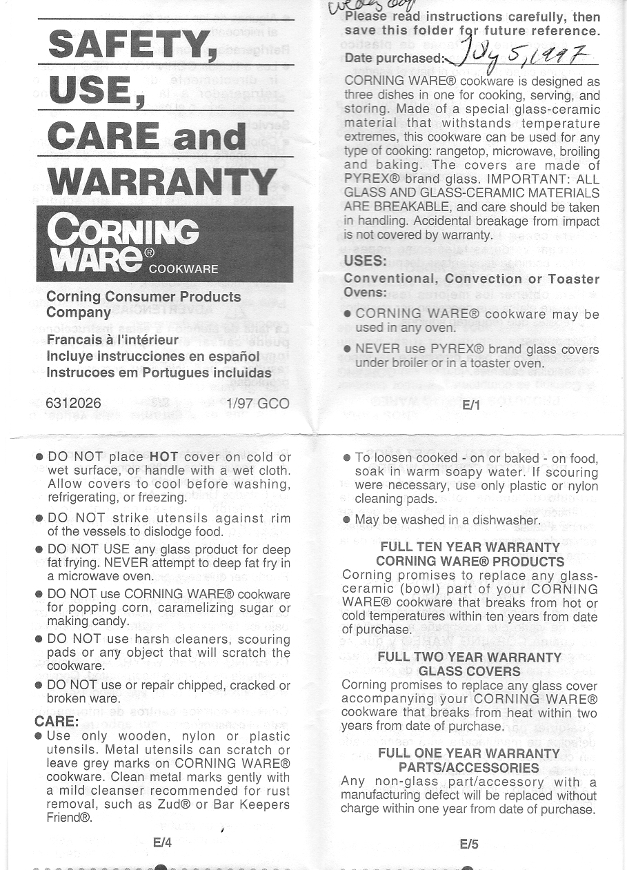 WillPreachForFood Covered by Warranties