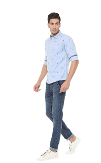 Blue printed shirt from People