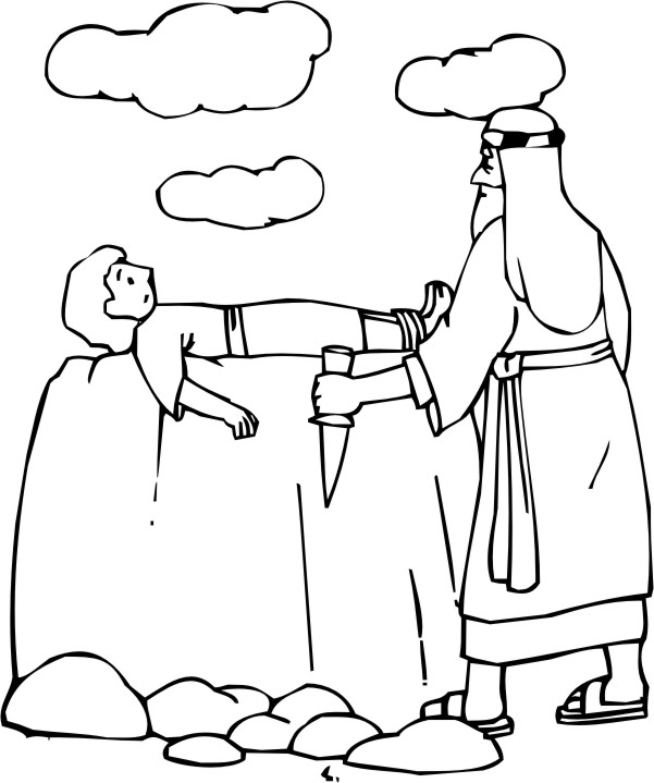 abraham and isaac bible story coloring pages - photo #23