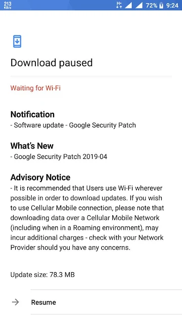Nokia 3 receiving April 2019 Android Security update
