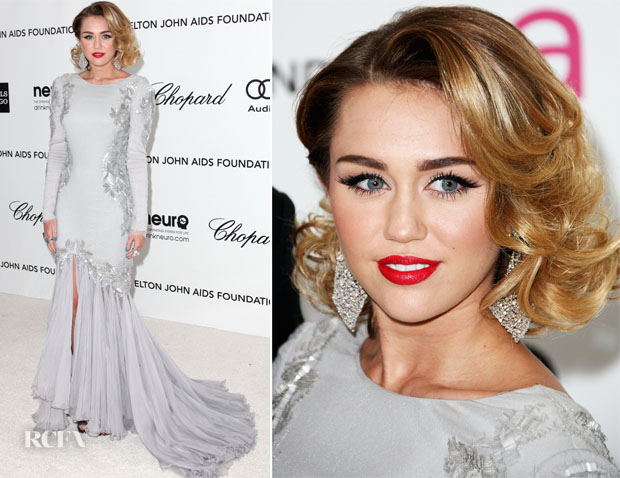 Miley Cyrus At The 2012 Vanity Fair Oscar Party