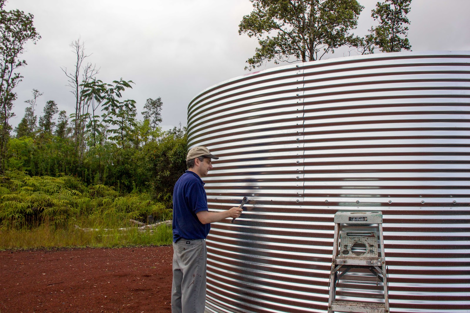 Big Island Living: Water catchment tank