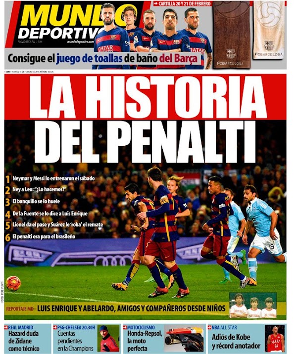 FC Barcelona, Mundo Deportivo: "La historia del penalti"