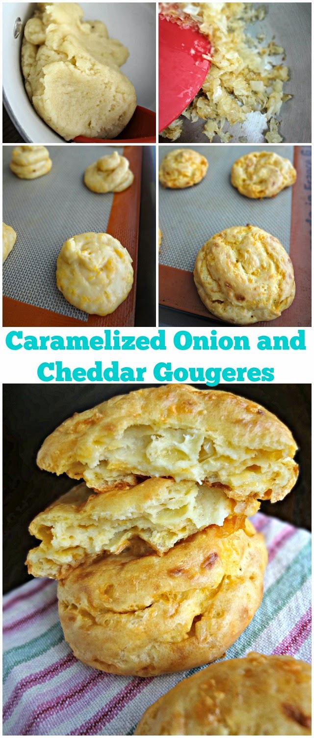 Caramelized Onion and Cheddar Gougères Caramelized Onion and Cheddar Gougères