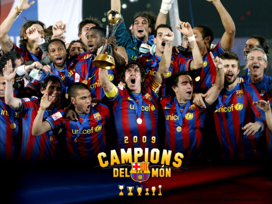 Champion 2009 Barcelona Fc Team Wallpaper