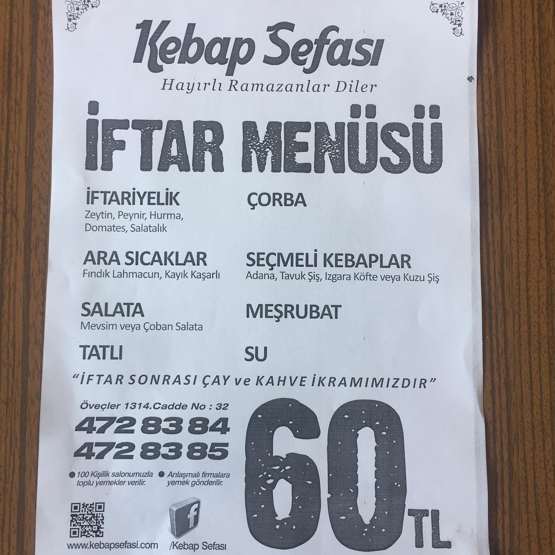 KEBAP SEFASI ÖVEÇLER ANKARA İFTAR MENÜSÜ Ne Kadara Yenir?