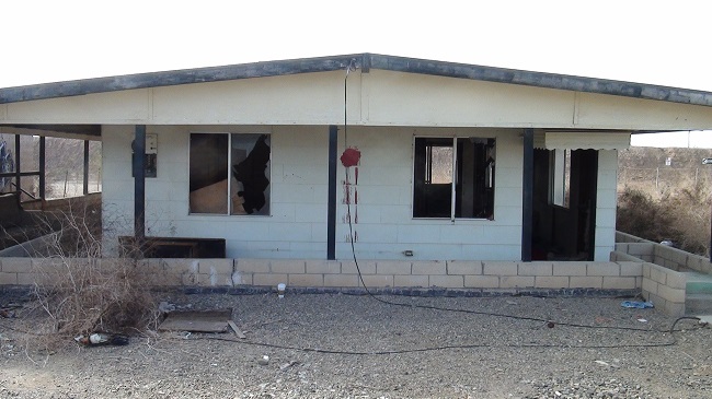 Abandoned house in Bombay Beach on the shore of the Salton Sea