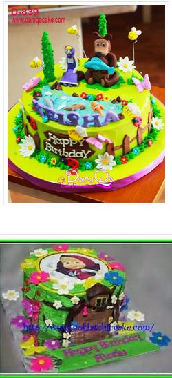 Koleksi Foto Gambar Kue Fondant Ulang Tahun Masha and The Bear