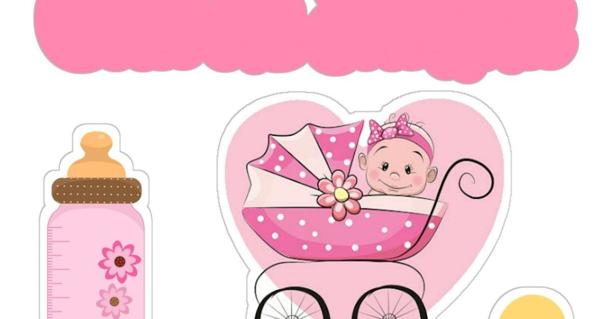It s A Girl Printable Cake Toppers Oh My Baby  It s A Girl Printable Cake Toppers Oh My Baby