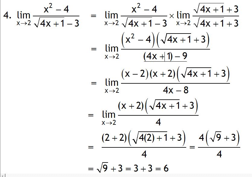 Contoh Soal Matematika Limit Fungsi Aljabar Dan Penyelesaiannya