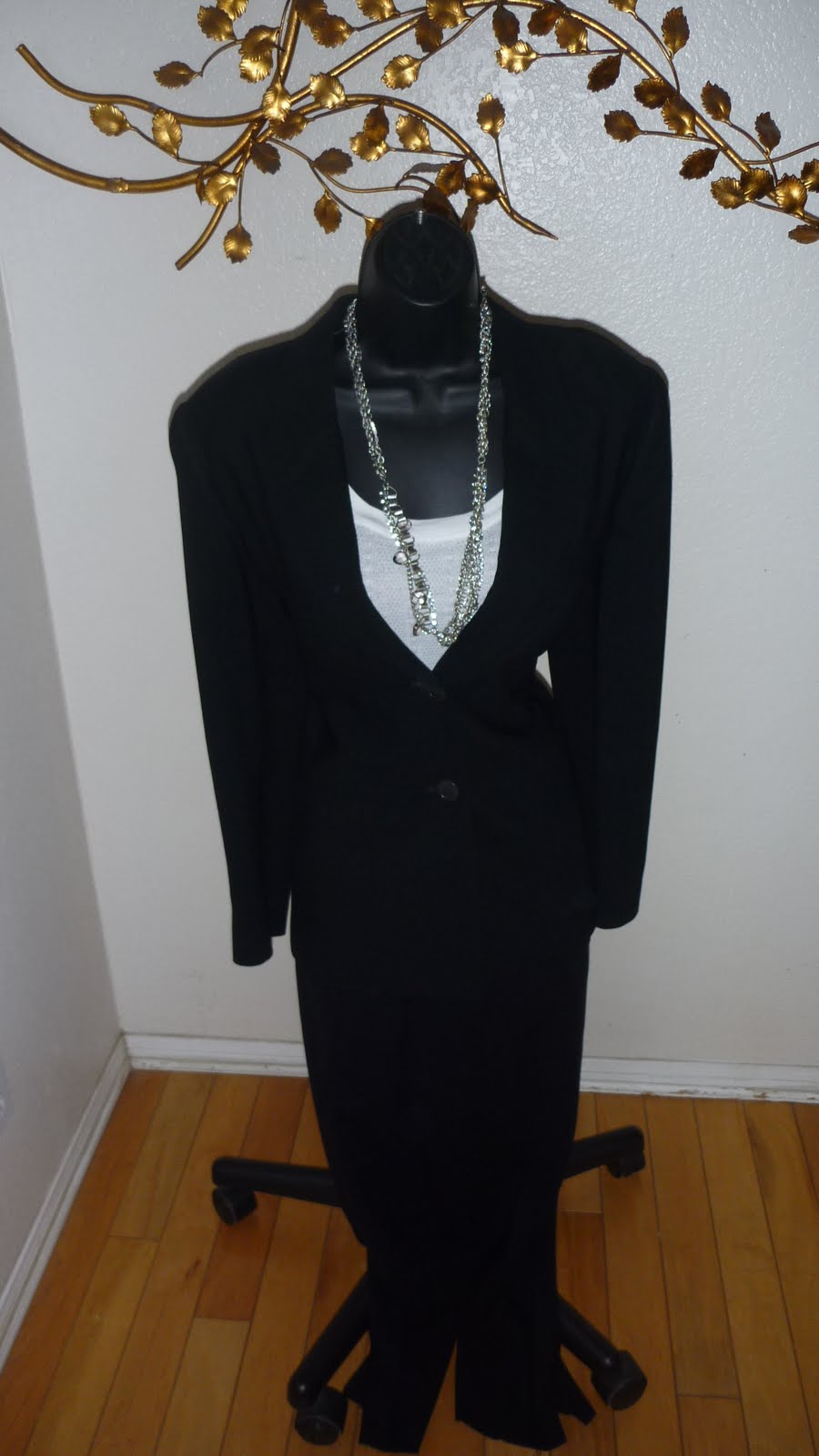 Dressed For Life: Black Talbots Wool Pant Suit SZ 10 Petite