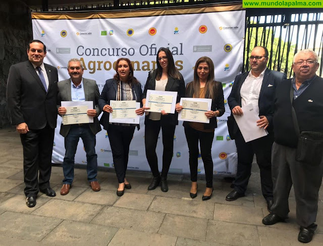 El Cabildo felicita a los productores palmeros galardonados en el concurso Agrocanarias 2018