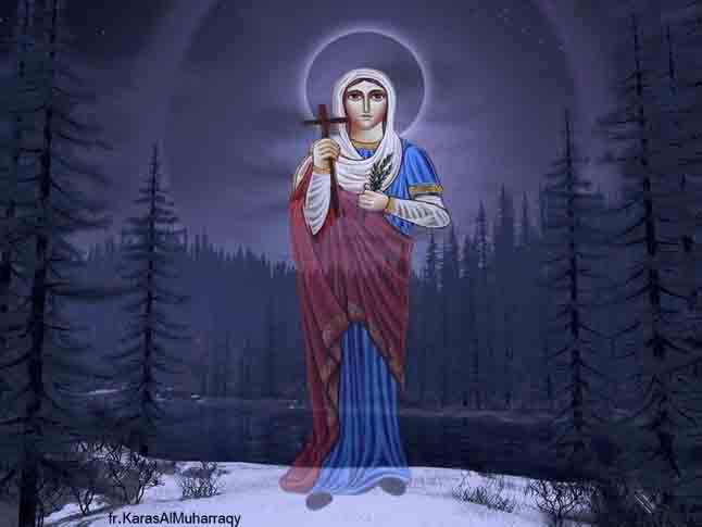 صور القديسة مارينا من تصميم الراهب القمص كاراس المحرقي
