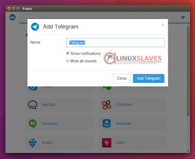 Add service account in franz ubuntu linux