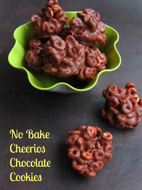 Vegan Cheerios cookies,No Bake Cheerios Chocolate Cookies