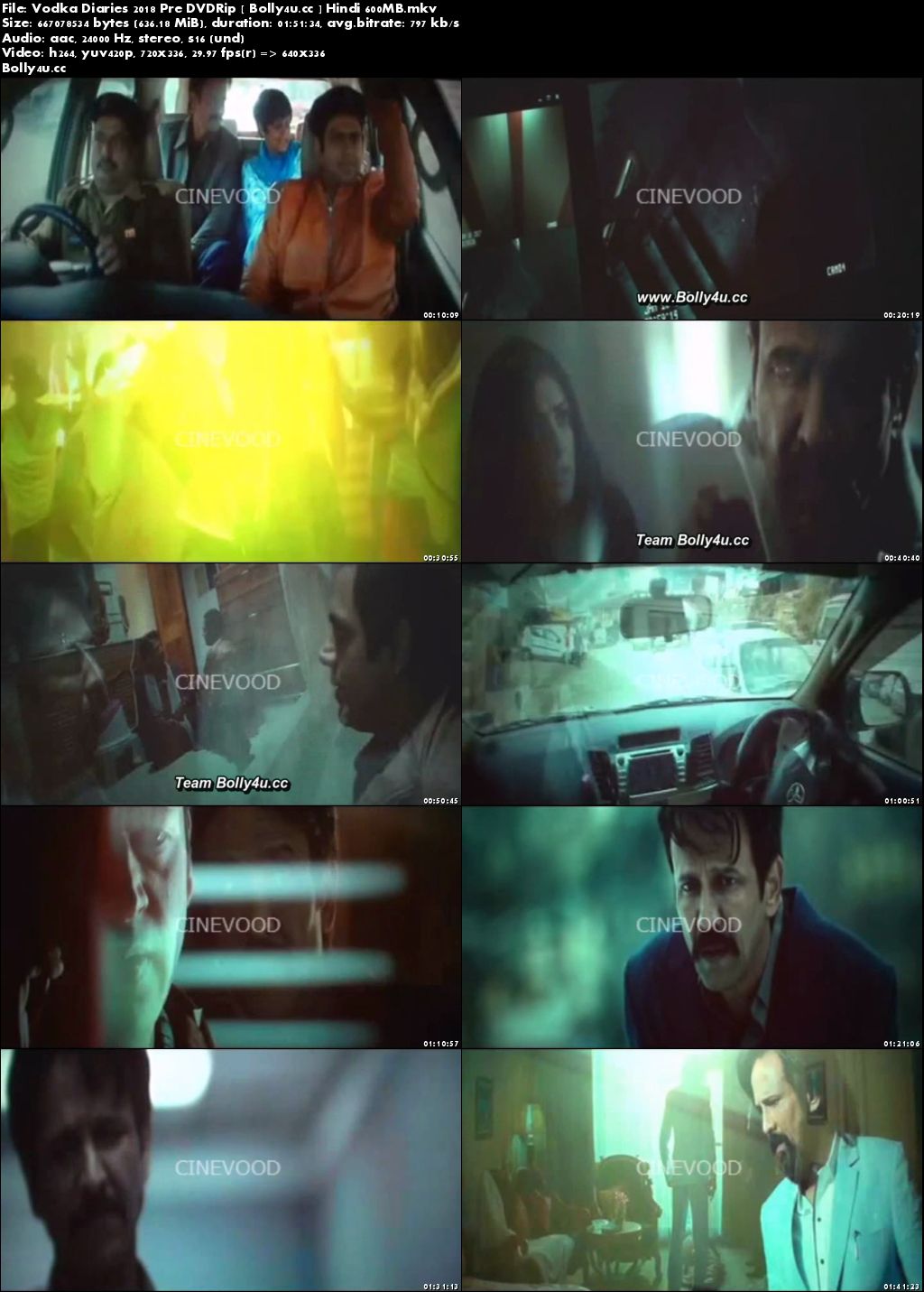 Vodka Diaries 2018 Pre DVDRip 350Mb Full Hindi Movie Download 480p