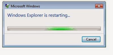 windows explorer restarting error windows 7