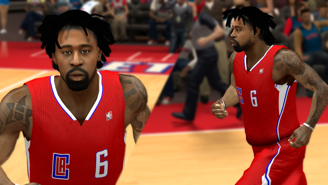 DeAndre Jordan Cyberface Hair Update V1 [FOR 2K14]