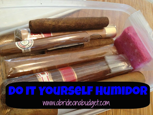 You don't need a fancy humidor for your cigars. Just make this DIY Humidor from www.abrideonabudget.com.