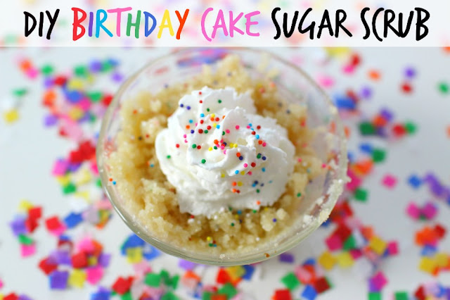 diy birthday cake sugar scrub
