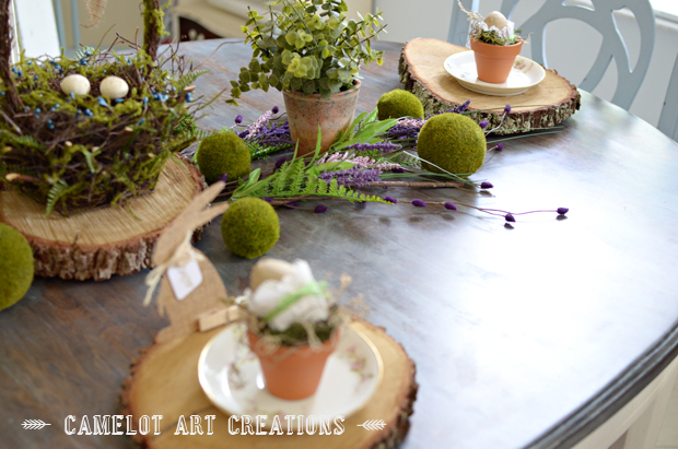 moss table setting