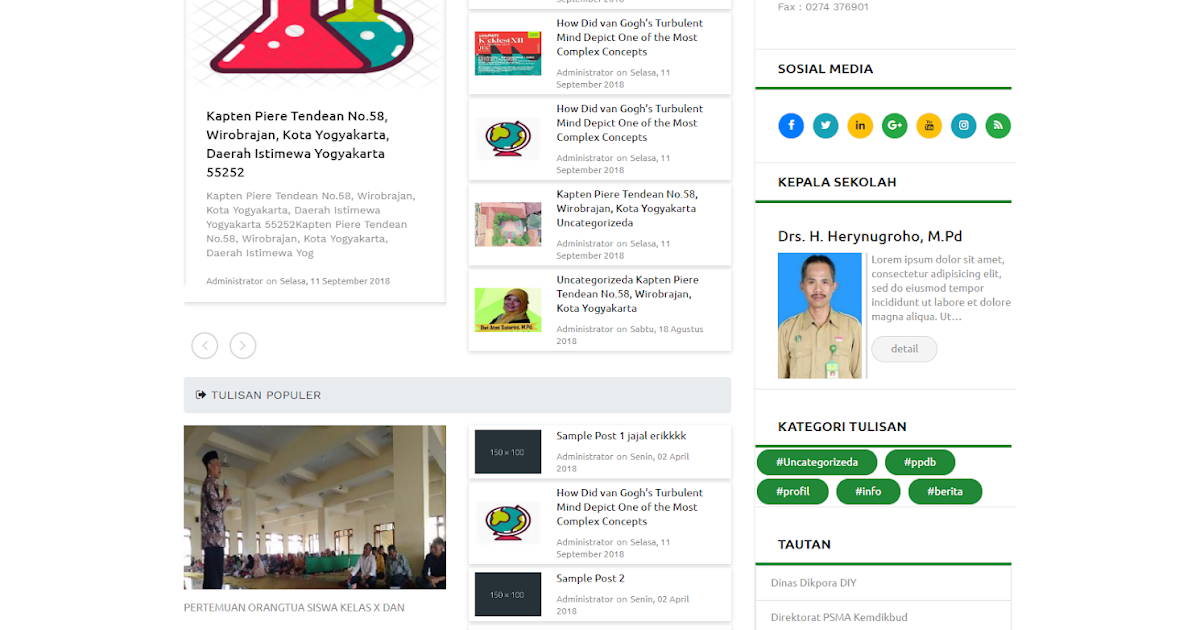 Template Tema CMS Sekolahku V2.2.0 Download Terbaru