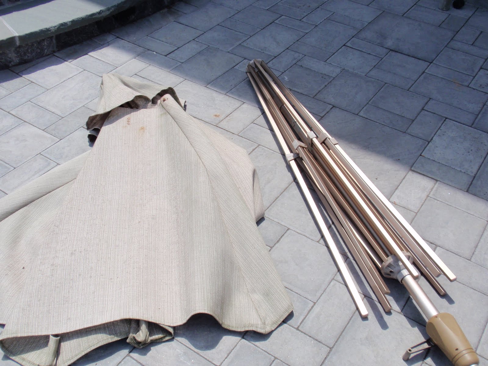 umbrella patio clean mildew mold fabric outside remove covered outdoor being looking