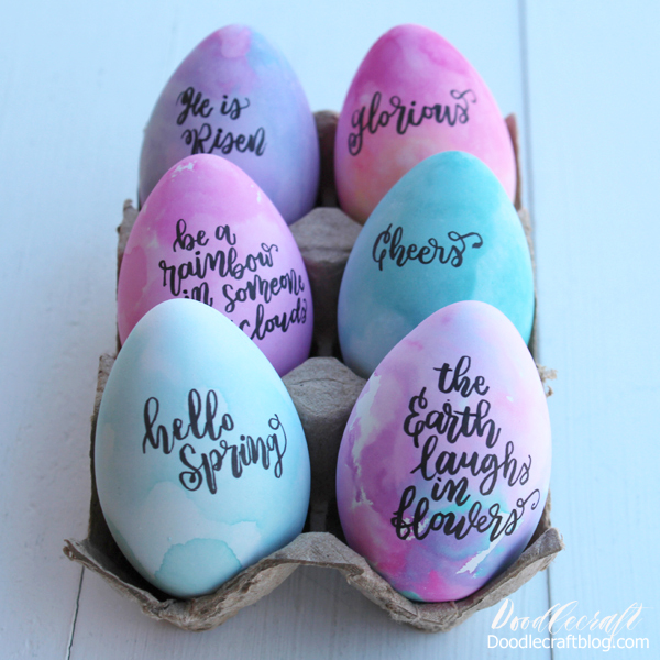 Learn how to color Easter eggs using Tombow Dual Brush Pens, add some hand lettering for the perfect finishing touch.