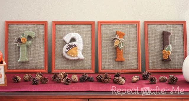 Yarn Wrapped Fall Letters