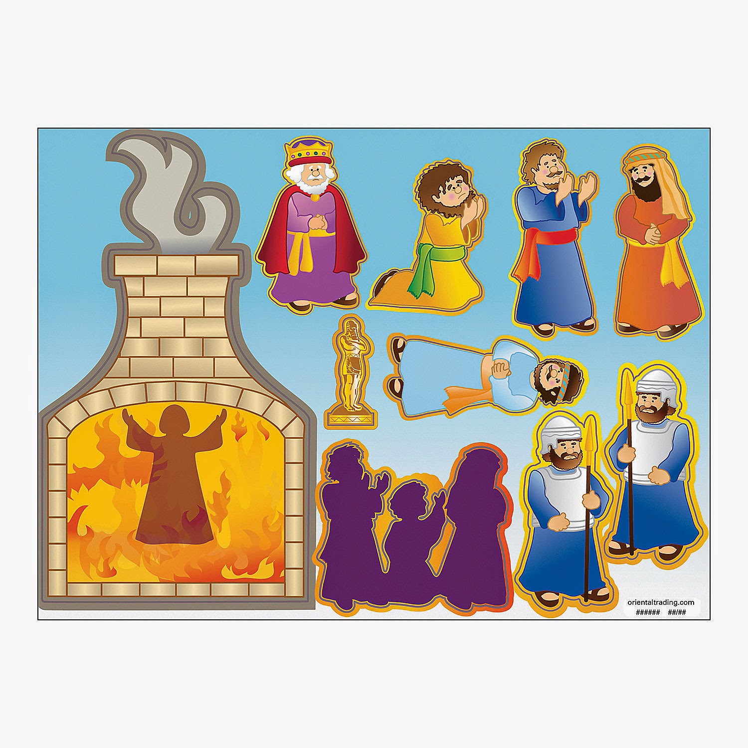 Printable Shadrach Meshach Puppets