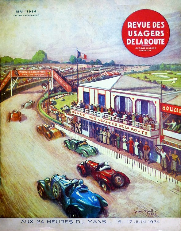 transpress nz Le Mans 24 hours poster, 1934