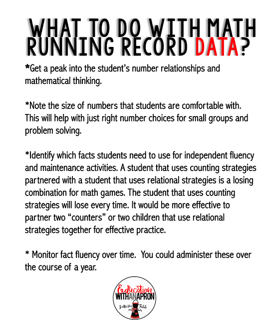 How I Administer Math Fact Running Records - LaNesha Tabb - Writing ...