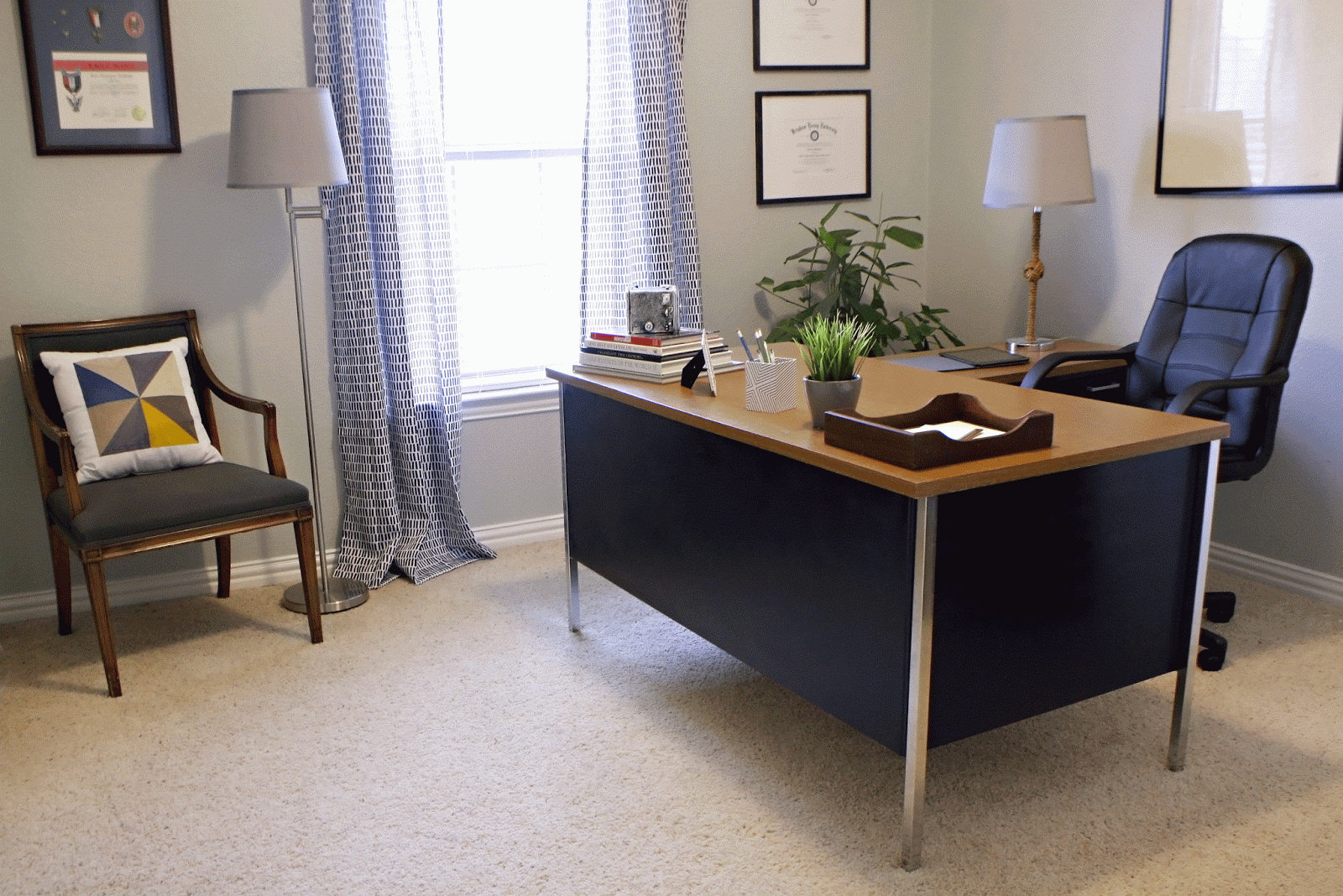 Mid Mod Inspirations Mid Century Metal Desk Makeover