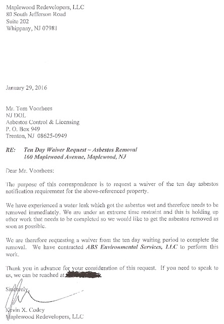 Maplewoodian POST OFFICE ASBESTOS REMOVAL WAS RUSHED AT DEVELOPER