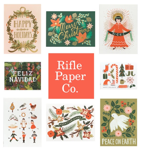 halcyon style holiday cards from rifle paper