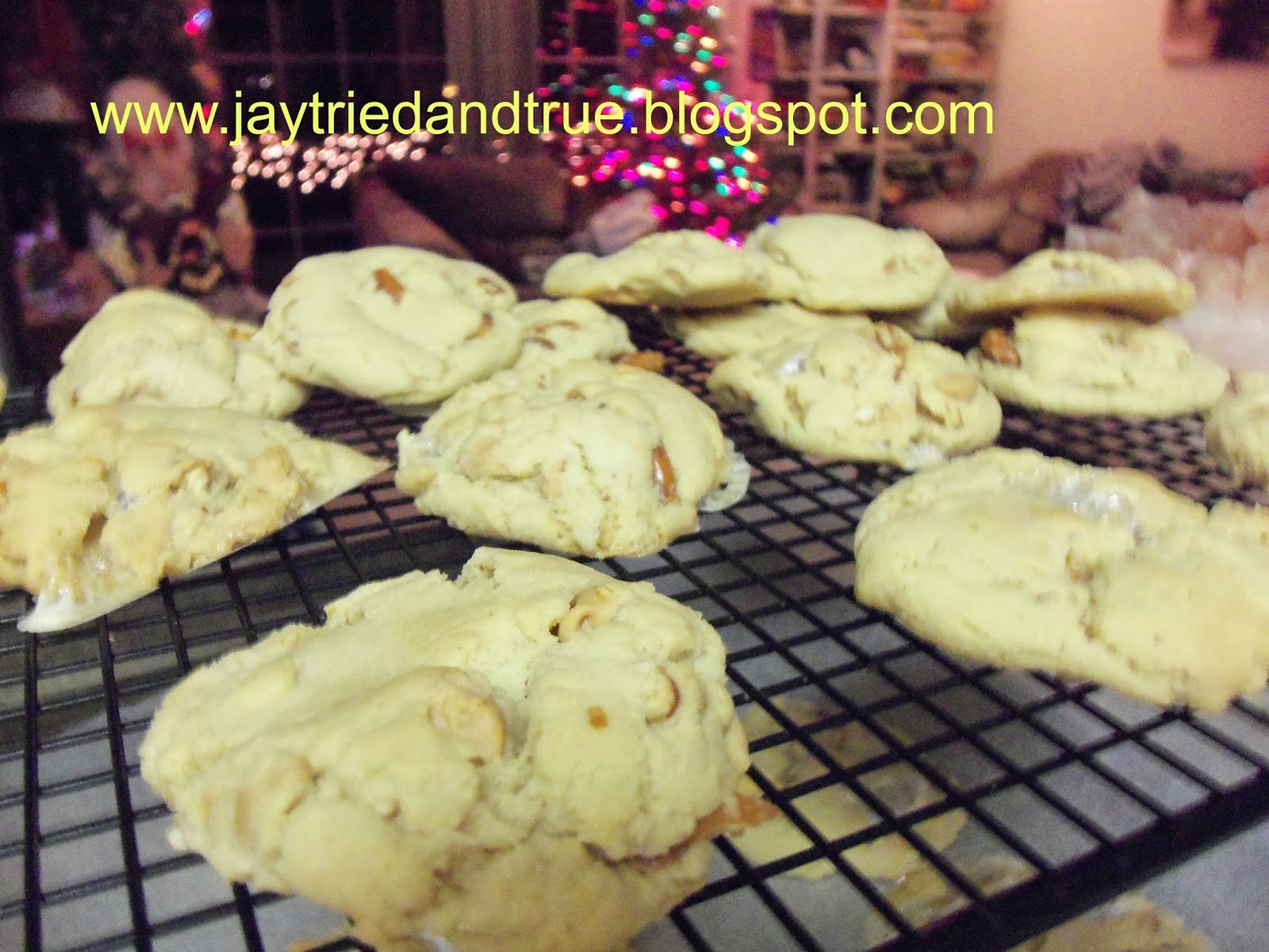 Jay Tried and True Pretzel Marshmallow Peanut Butter Chip Cookies
