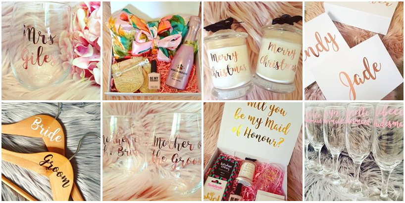 PERSONALISED WEDDING HAMPERS BRIDAL PARTY GIFTS