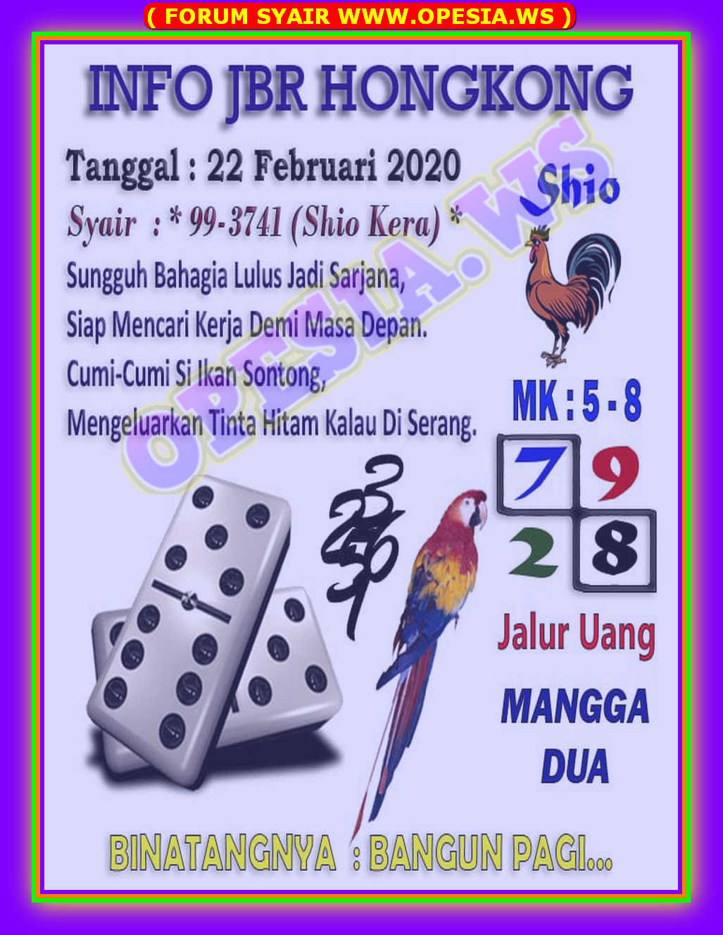 1 New Message Kode Syair Hongkong 22 Februari 2020 Forum Syair Togel Hongkong Singapura Sydney