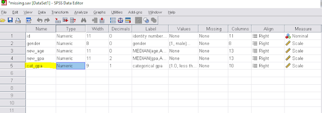 variable transformation using spss
