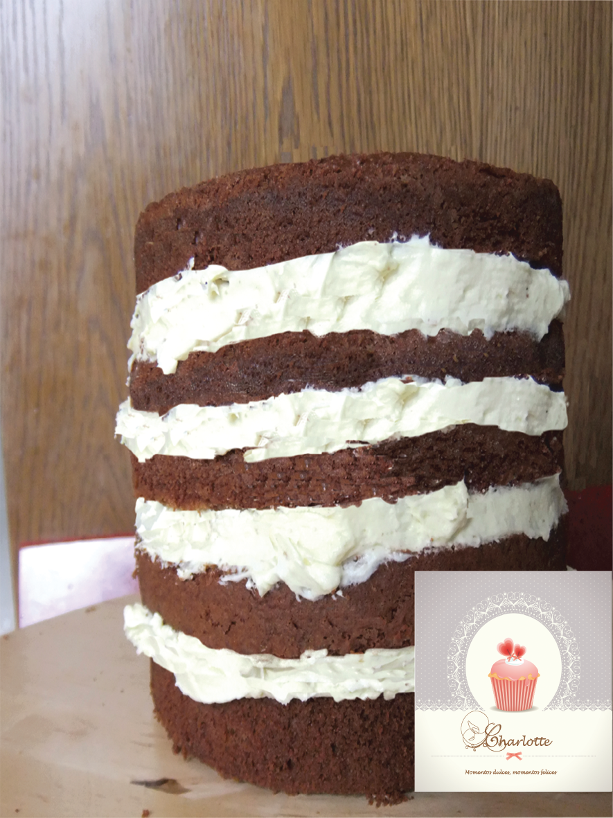 CHARLOTTE BUTTERCREAM PASSION FRUIT AND CHOCOLATE CAKE