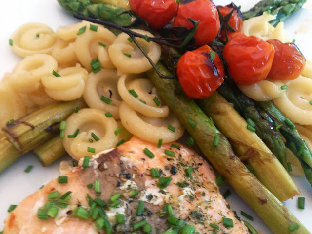 Pfannen Spargel Mit Chinook Lachs